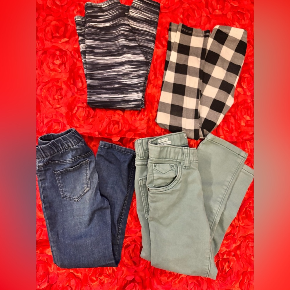 Girl's Bundle of 4 Stylish Kids Bottoms Set - Blue, Gray, Black
